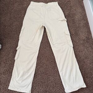Abercrombie relaxed cargo pants cream
